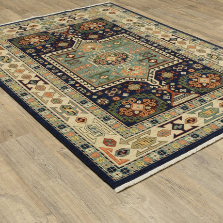 Oriental Weavers Sphinx Lilihan 041H6 Blue/ Ivory Rugs.