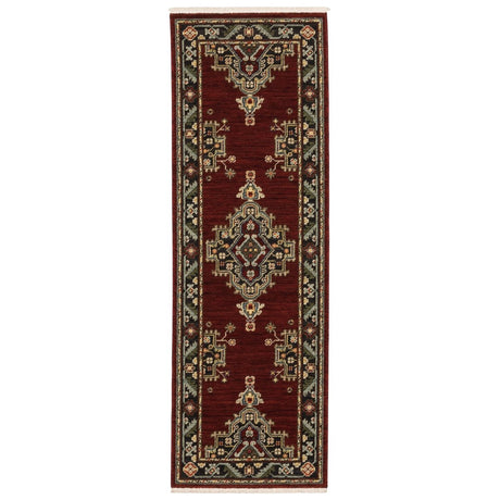 Oriental Weavers Sphinx Lilihan 092R6 Red/ Black Rugs.