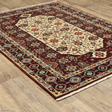 Oriental Weavers Sphinx Lilihan 1802W Red/ Ivory Rugs.