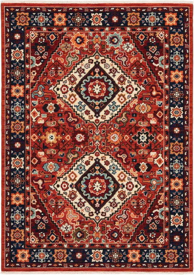 Oriental Weavers Sphinx Lilihan 2061V Red/ Blue Rugs.