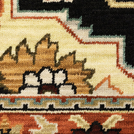 Oriental Weavers Sphinx Lilihan 4929A Black/ Red Rugs.