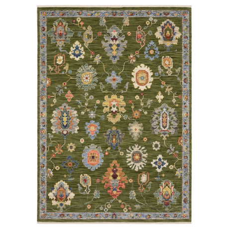 Oriental Weavers Sphinx LUCCA 2863E Green Floral Rugs