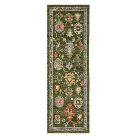 Oriental Weavers Sphinx LUCCA 2863E Green Floral Rugs