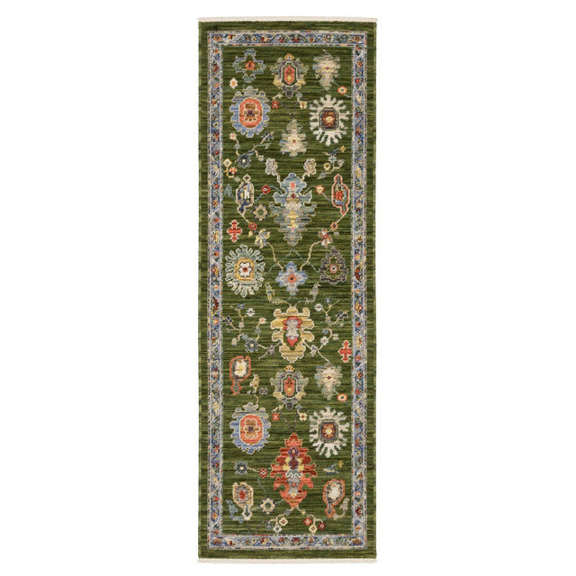 Oriental Weavers Sphinx LUCCA 2863E Green Floral Rugs