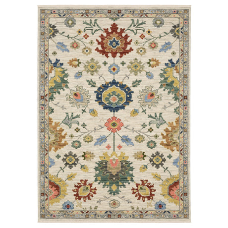 Oriental Weavers Sphinx LUCCA 2888L Ivory Floral Rugs