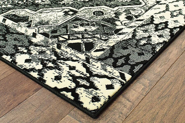 Oriental Weavers Sphinx Luna 5603K Black / Ivory Rugs.