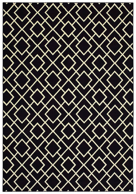 Oriental Weavers Sphinx Luna 8123B Black / Ivory Rugs.