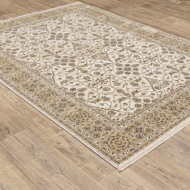 Oriental Weavers Sphinx Maharaja 001J1 Ivory/ Gold Rugs.