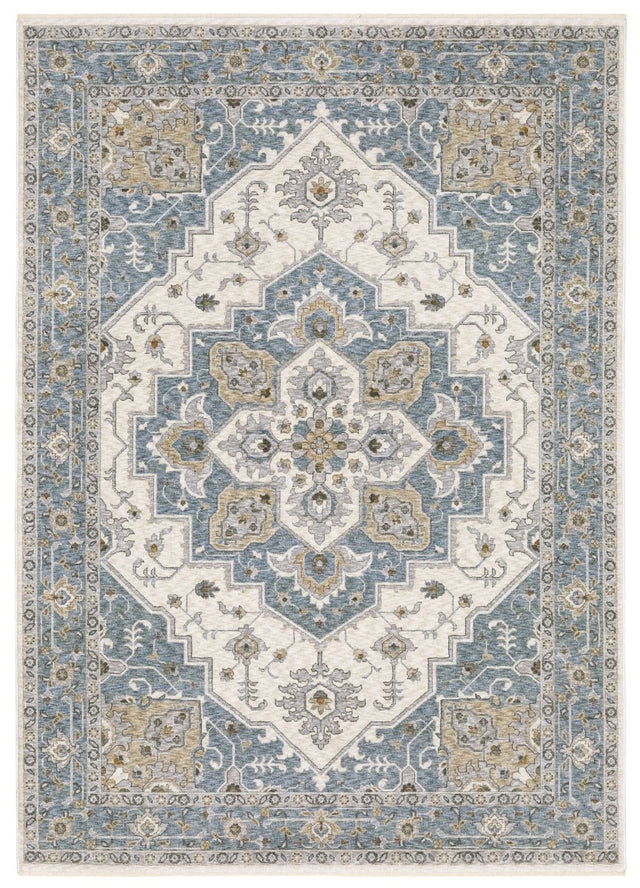 Oriental Weavers Sphinx Maharaja 051F1 Blue/ Ivory Rug.