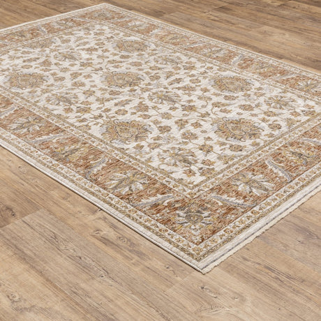 Oriental Weavers Sphinx Maharaja 5091Q Ivory/ Rust Rugs.