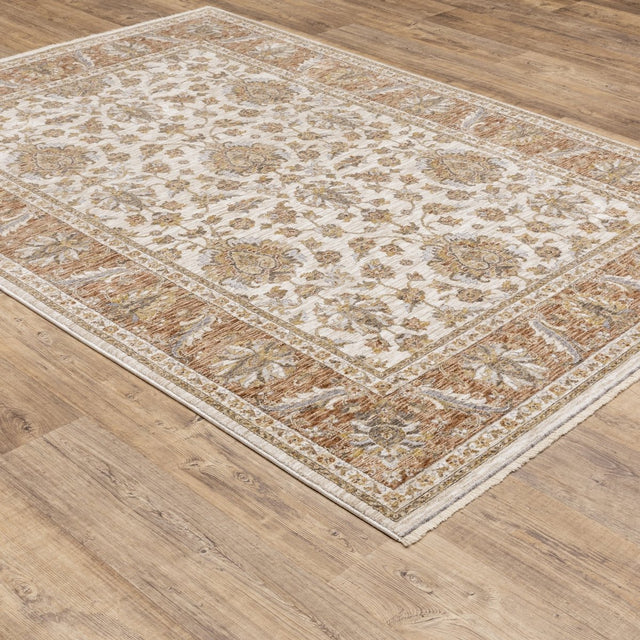 Oriental Weavers Sphinx Maharaja 5091Q Ivory/ Rust Rugs.