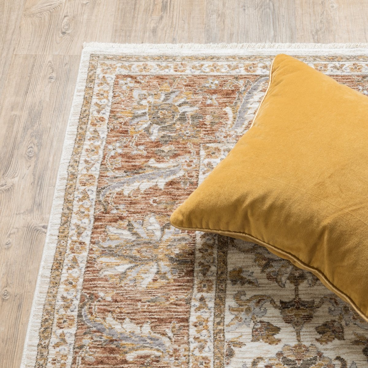 Oriental Weavers Sphinx Maharaja 5091Q Ivory/ Rust Rugs.
