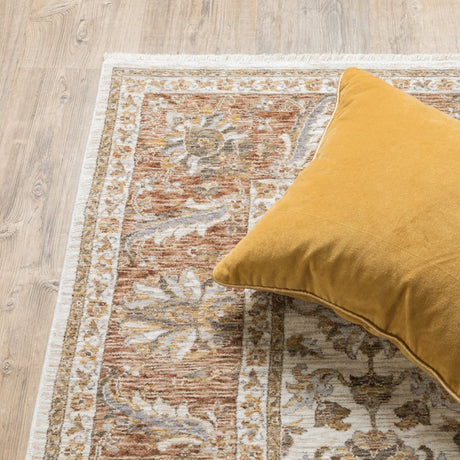 Oriental Weavers Sphinx Maharaja 5091Q Ivory/ Rust Rugs.