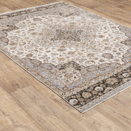 Oriental Weavers Sphinx Maharaja 660J1 Ivory/ Blue Rugs.