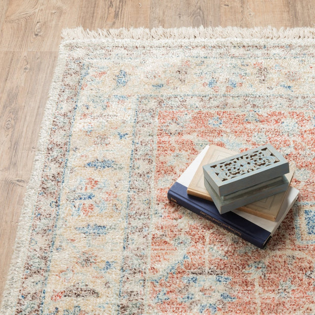 Oriental Weavers Sphinx Malabar 45305 Orange/ Blue Rugs.