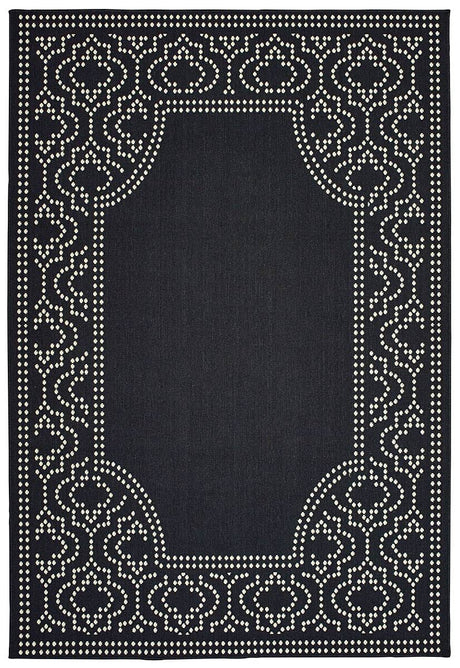 Oriental Weavers Sphinx Marina 1247K Black / Ivory Rugs.