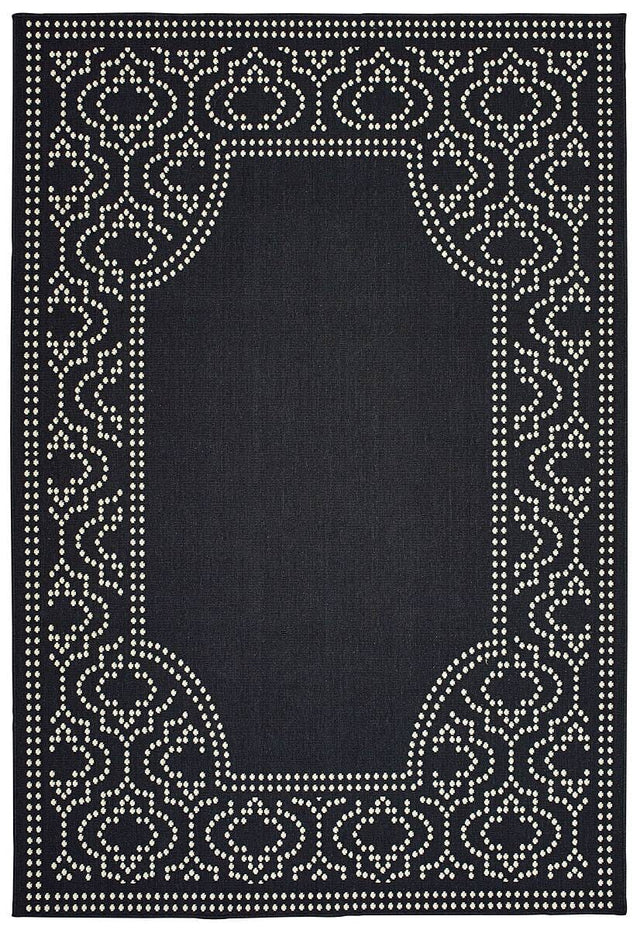 Oriental Weavers Sphinx Marina 1247K Black / Ivory Rugs.