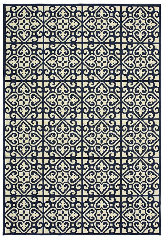 Oriental Weavers Sphinx Marina 5927B Ivory / Navy Rugs.