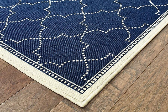 Oriental Weavers Sphinx Marina 6025P Navy / Ivory Rugs.