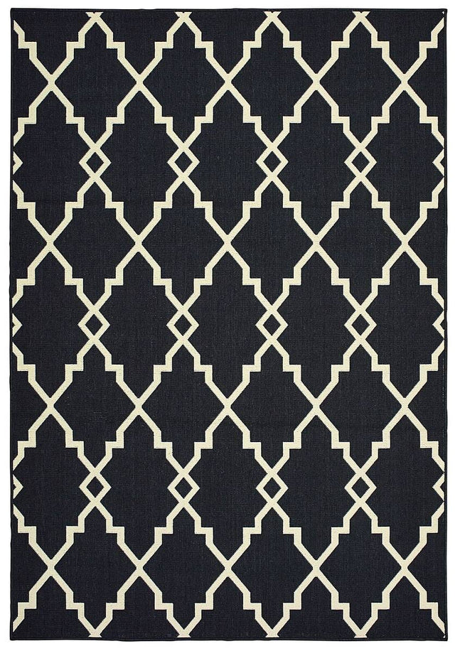 Oriental Weavers Sphinx Marina 7763K Black / Ivory Rugs.