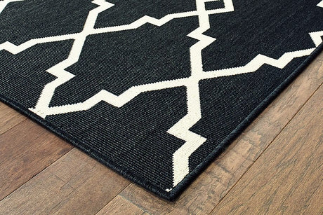 Oriental Weavers Sphinx Marina 7763K Black / Ivory Rugs.