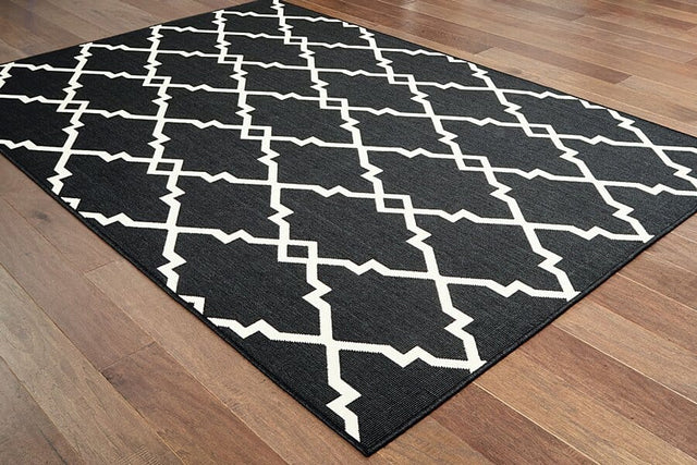 Oriental Weavers Sphinx Marina 7763K Black / Ivory Rugs.