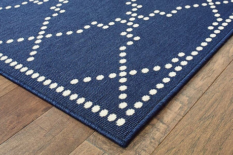 Oriental Weavers Sphinx Marina 7765B Navy / Ivory Rugs.