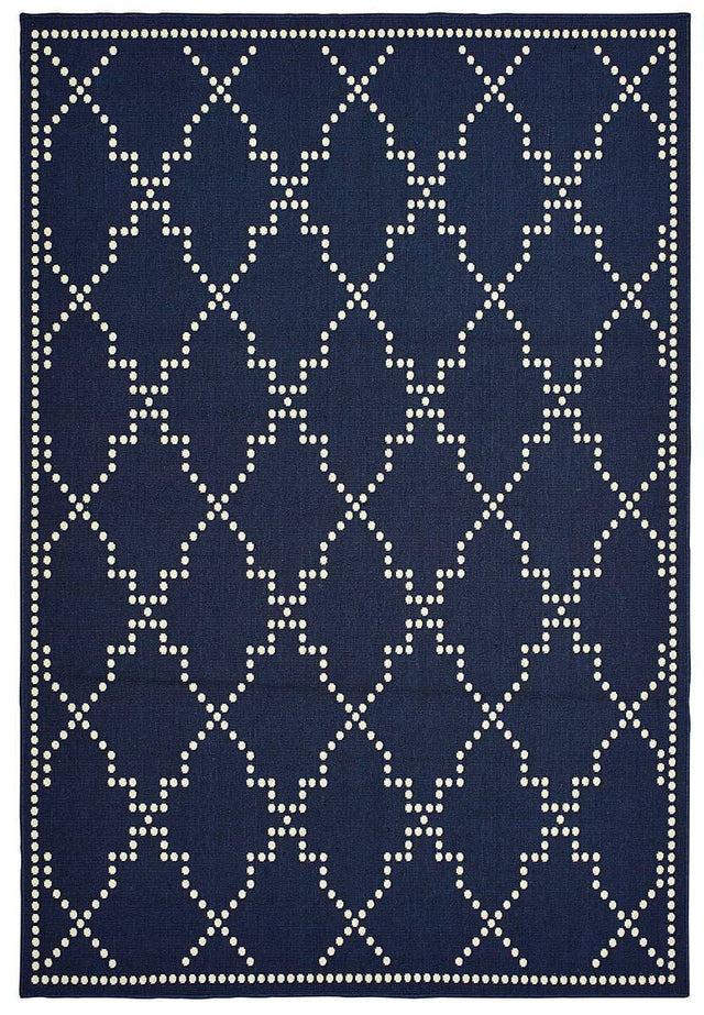 Oriental Weavers Sphinx Marina 7765B Navy / Ivory Rugs.