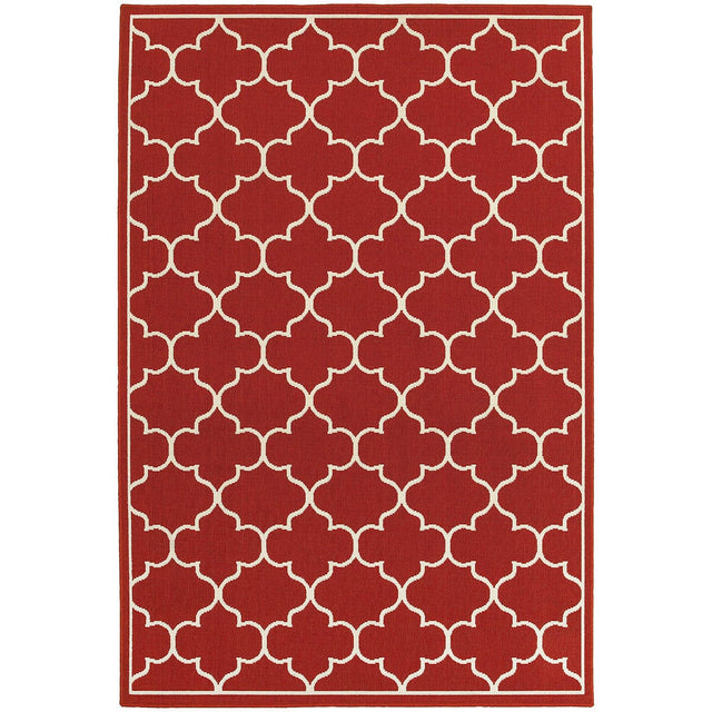 Oriental Weavers Sphinx Meridian 1295R Red / Ivory Rugs.