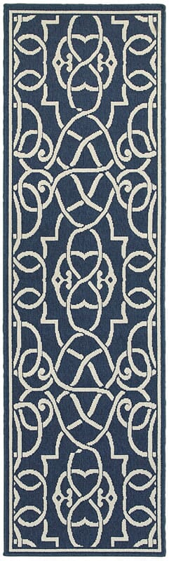 Oriental Weavers Sphinx Meridian 2205B Navy / Ivory Rugs.