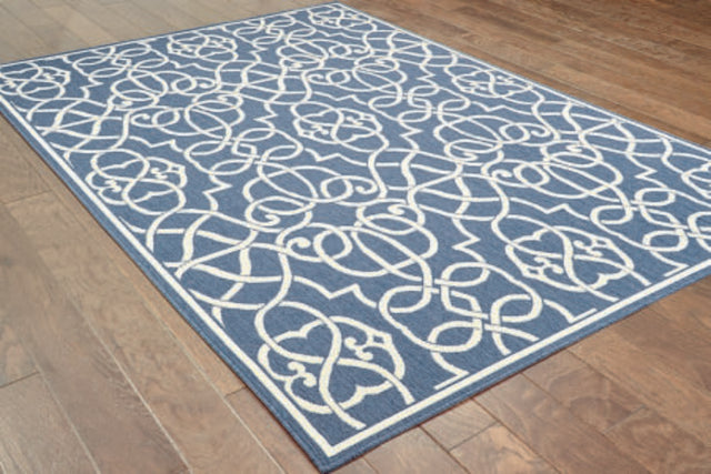 Oriental Weavers Sphinx Meridian 2205B Navy / Ivory Rugs.