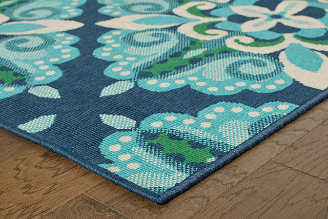 Oriental Weavers Sphinx Meridian 2206B Blue / Green Rugs.