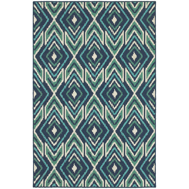 Oriental Weavers Sphinx Meridian 2209B Navy / Green Rugs.