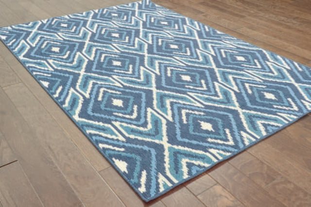 Oriental Weavers Sphinx Meridian 2209B Navy / Green Rugs.