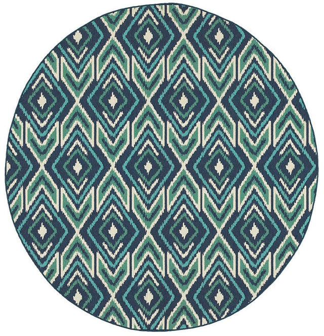 Oriental Weavers Sphinx Meridian 2209B Navy / Green Rugs.