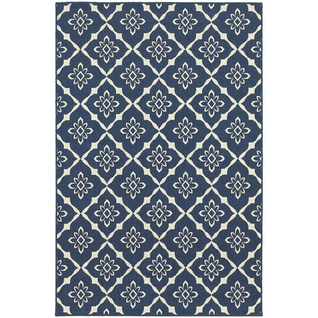 Oriental Weavers Sphinx Meridian 5703B Navy / Ivory Rugs.