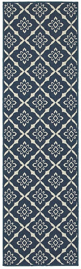 Oriental Weavers Sphinx Meridian 5703B Navy / Ivory Rugs.