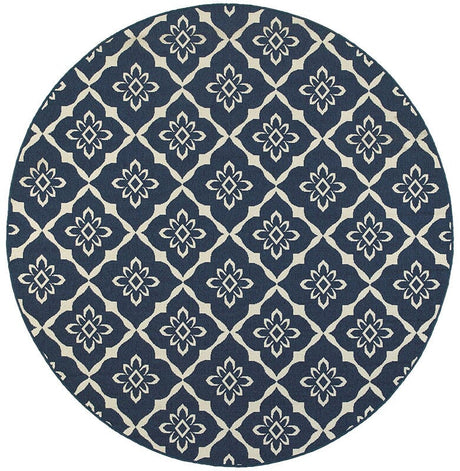 Oriental Weavers Sphinx Meridian 5703B Navy / Ivory Rugs.