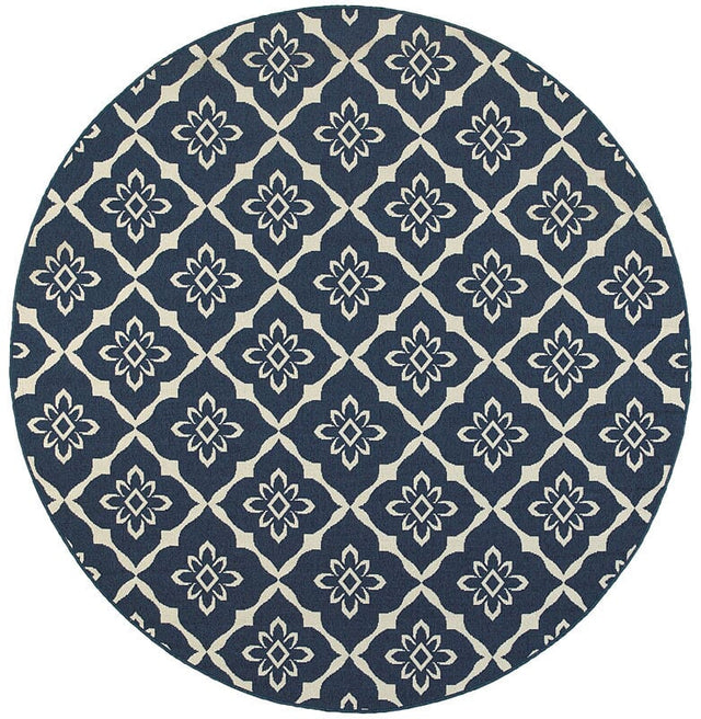 Oriental Weavers Sphinx Meridian 5703B Navy / Ivory Rugs.