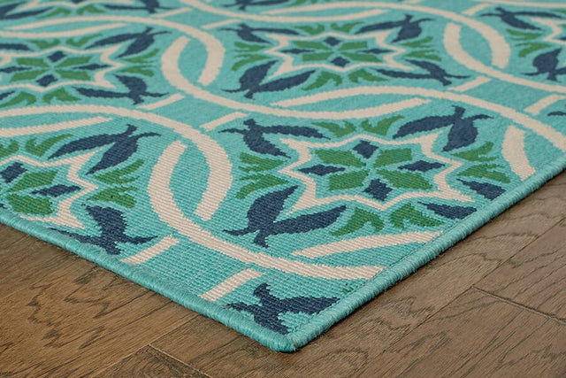 Oriental Weavers Sphinx Meridian 5868L Blue / Green Rugs.