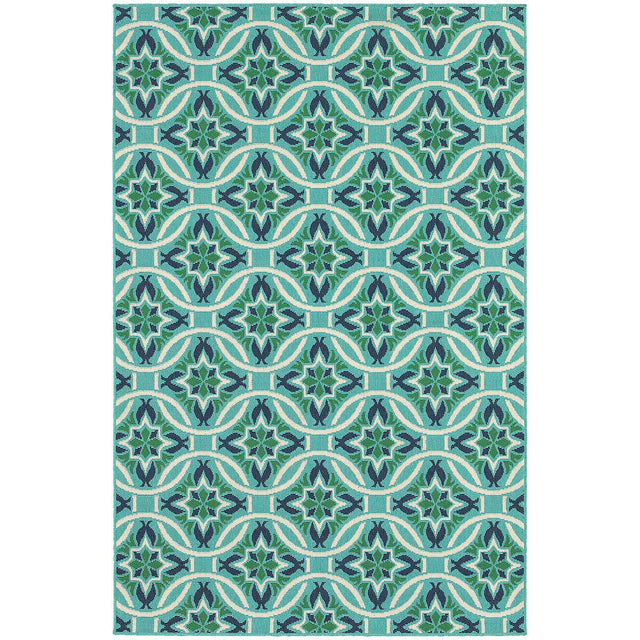 Oriental Weavers Sphinx Meridian 5868L Blue / Green Rugs.