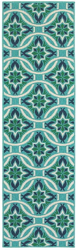 Oriental Weavers Sphinx Meridian 5868L Blue / Green Rugs.