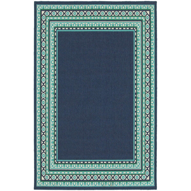 Oriental Weavers Sphinx Meridian 9650B Navy / Green Rugs.