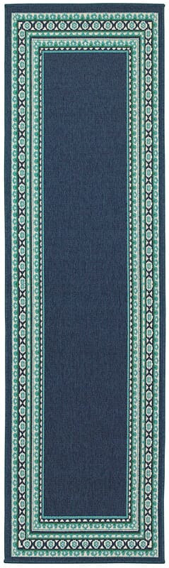 Oriental Weavers Sphinx Meridian 9650B Navy / Green Rugs.