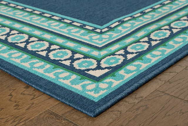 Oriental Weavers Sphinx Meridian 9650B Navy / Green Rugs.