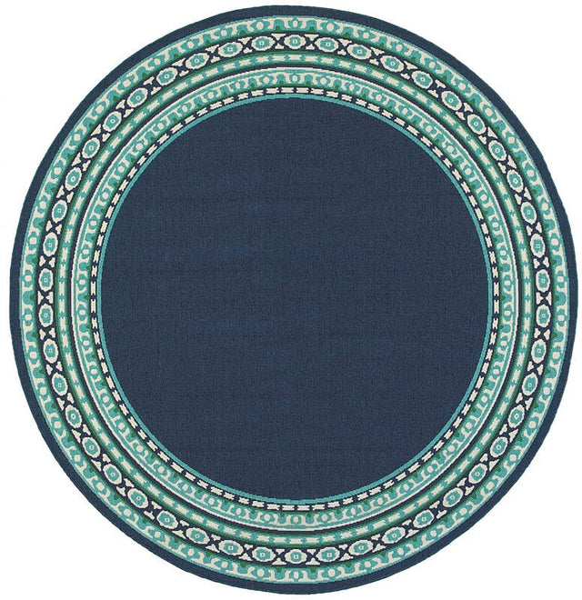 Oriental Weavers Sphinx Meridian 9650B Navy / Green Rugs.