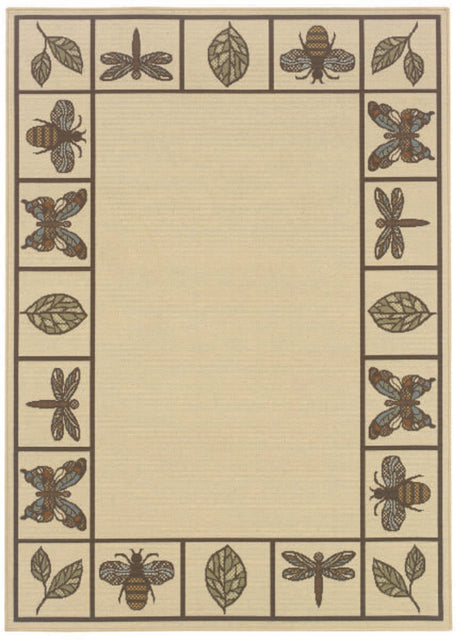 Oriental Weavers Sphinx Montego 2266w Ivory / Brown Rugs.