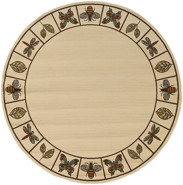 Oriental Weavers Sphinx Montego 2266w Ivory / Brown Rugs.