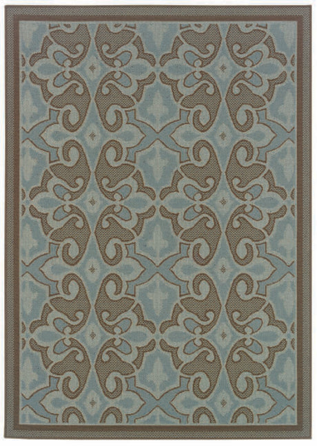 Oriental Weavers Sphinx Montego 2335l Blue / Brown Rugs.