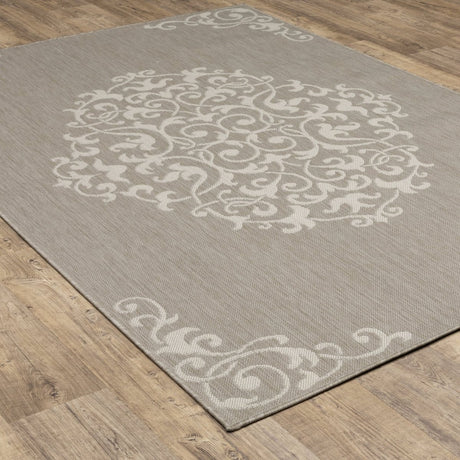Oriental Weavers Sphinx Portofino 6649W Grey/ Ivory Rug.